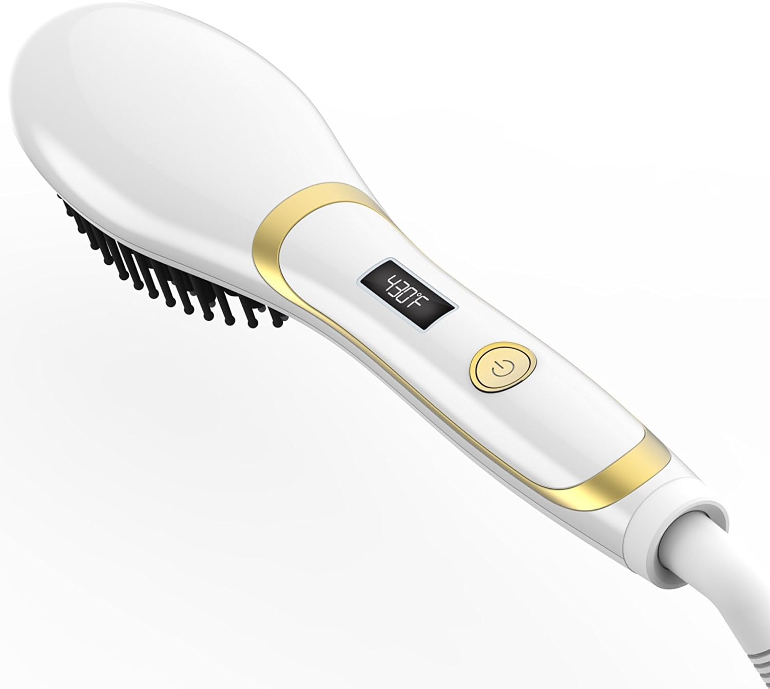 Hair Straightener Brush, Magictec Ceramic Heating Straightening Irons Brush Anti Scald, Static, Detangling and Silky Straight
