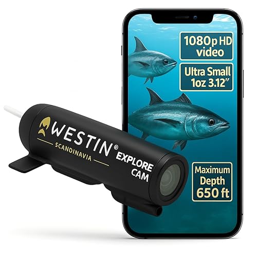 Westin Explore Cam - Castable Underwater Fishing Camera for Lure Fishing – Full HD 1080P with Direct Playback on iPhone & Android