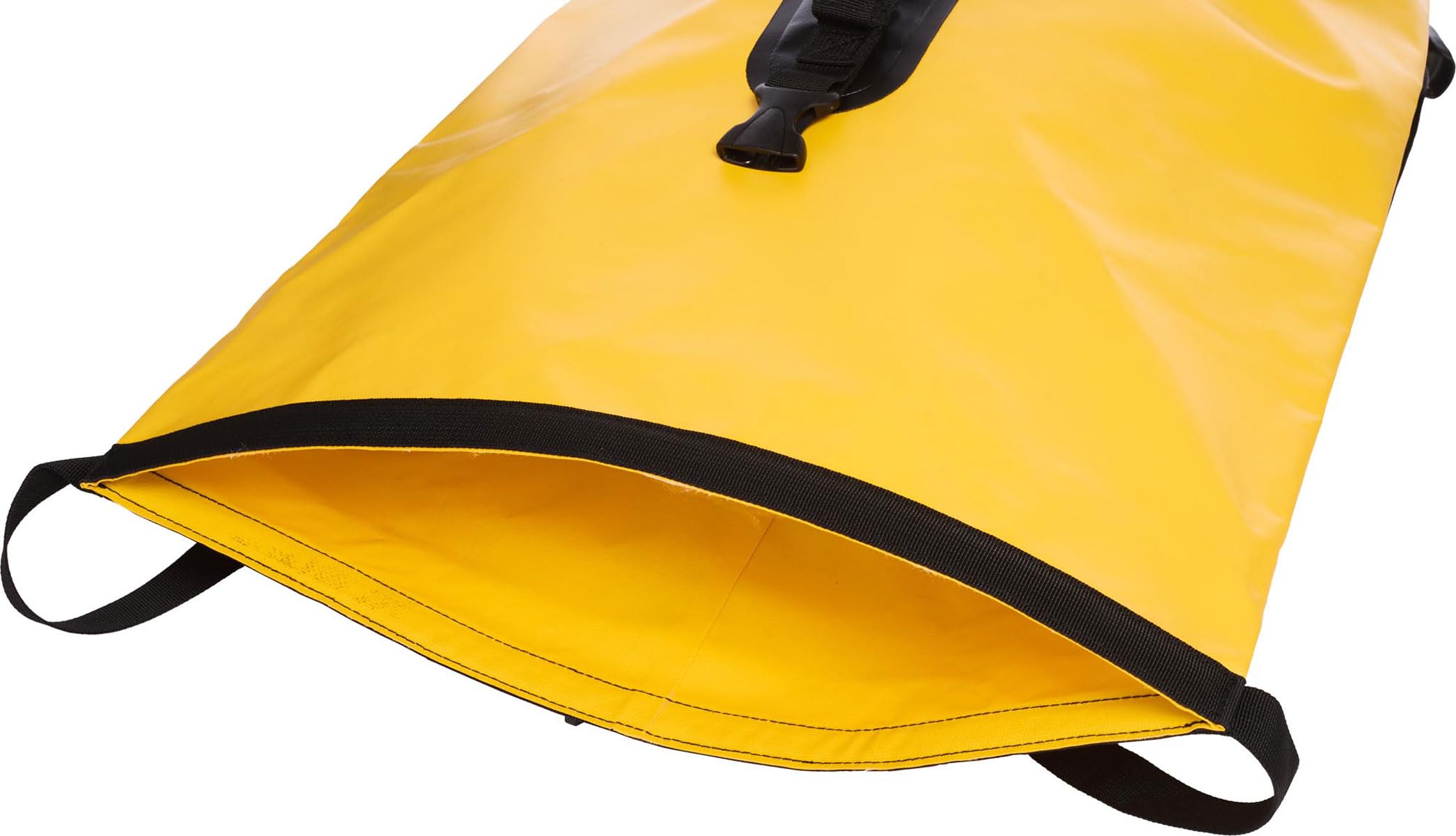 AQUOS Wasserdichter Dry Bag Finback 50L – Robuster Packsack aus LKW Plane in Signalfarbe Gelb – mit Rollverschluss & Tragegurt – Ideal für Kajak, Boot, Camping & Outdoor - Hydrobag