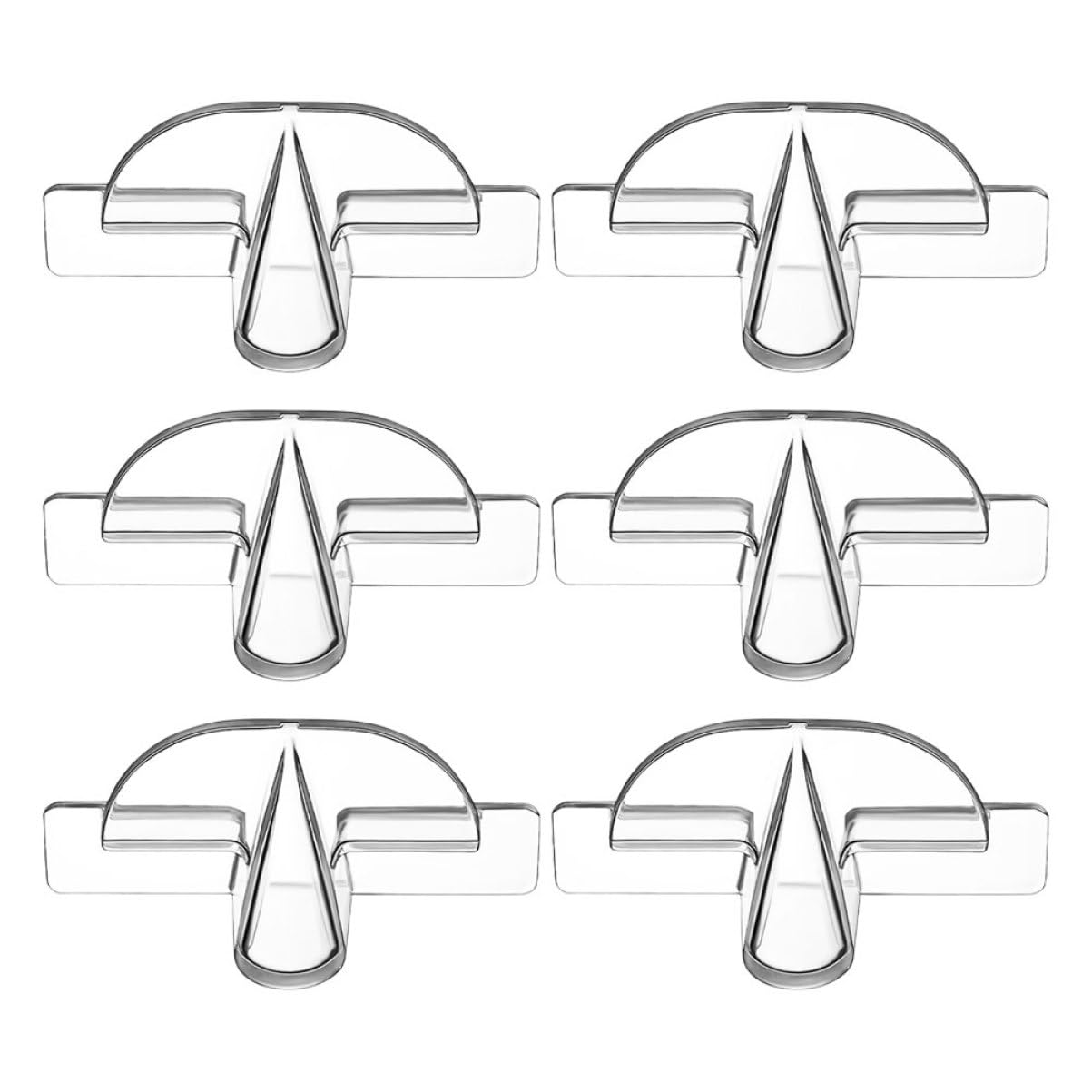 ABOOFAN Modern Wall-Mounted Sunglasses Organizer 6pcs Plastic Eyeglasses Holder for Quick Access in Home Office