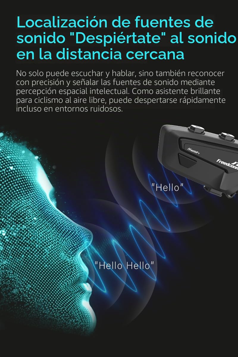 FreedConn Auriculares Bluetooth para motocicleta FX PRO 10 Riders Group Bluetooth para casco, intercomunicador, sistema de comunicación IP67, cuerpo ultrafino con intercambio de música
