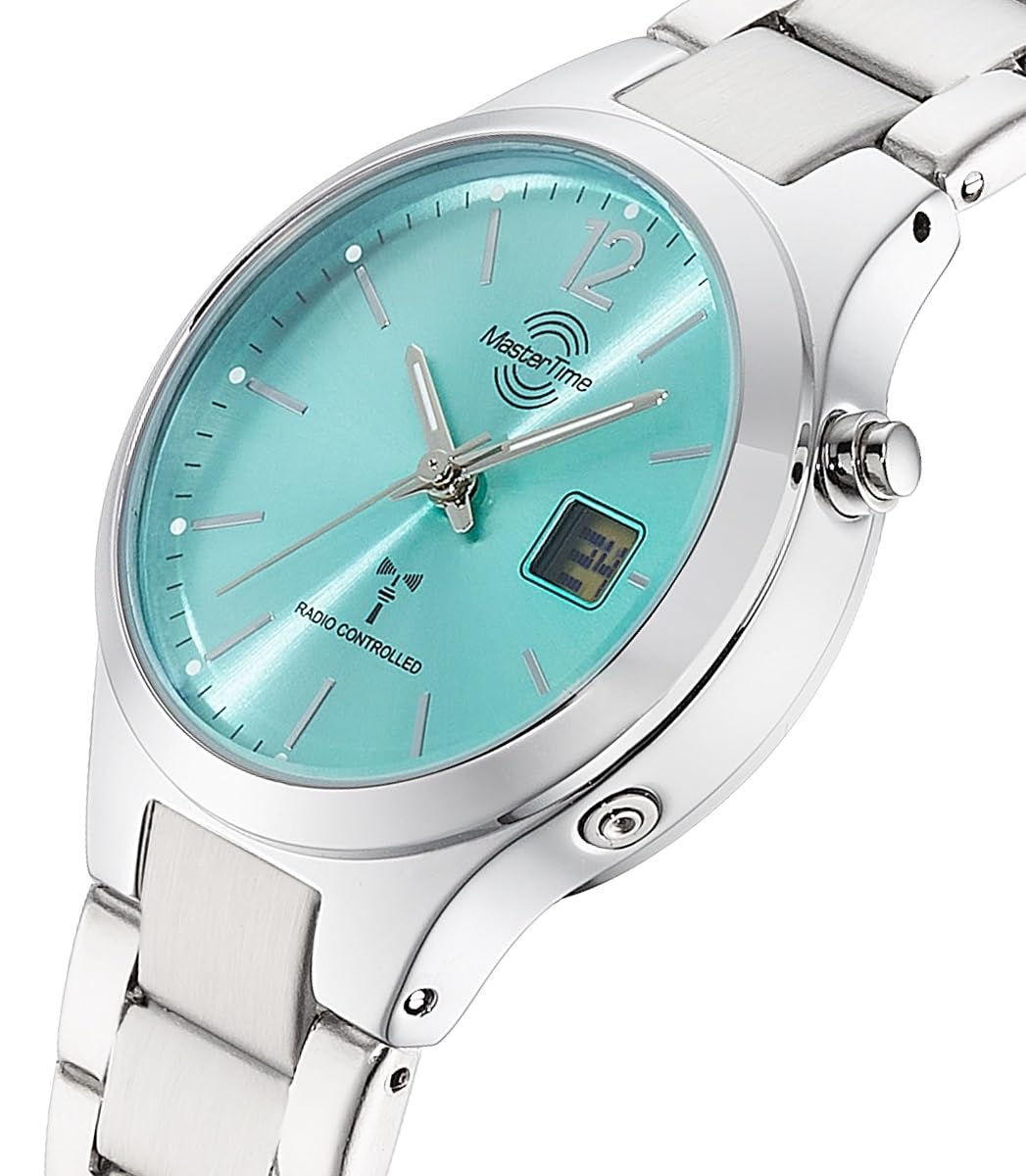 Master Time Funk Quarz Damen Uhr Analog-Digital mit Edelstahl Armband MTLA-10913-81M