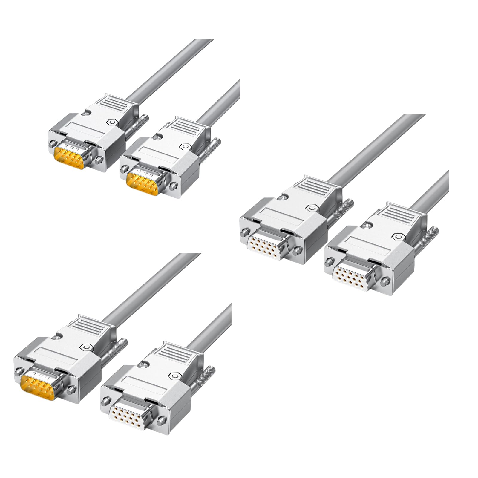 Générique Câble VGA mâle/Femelle Ignifuge, résistant à la déchirure, pour Application robotique, Moniteur HDB15, câble de chaîne de traînée, câble de température