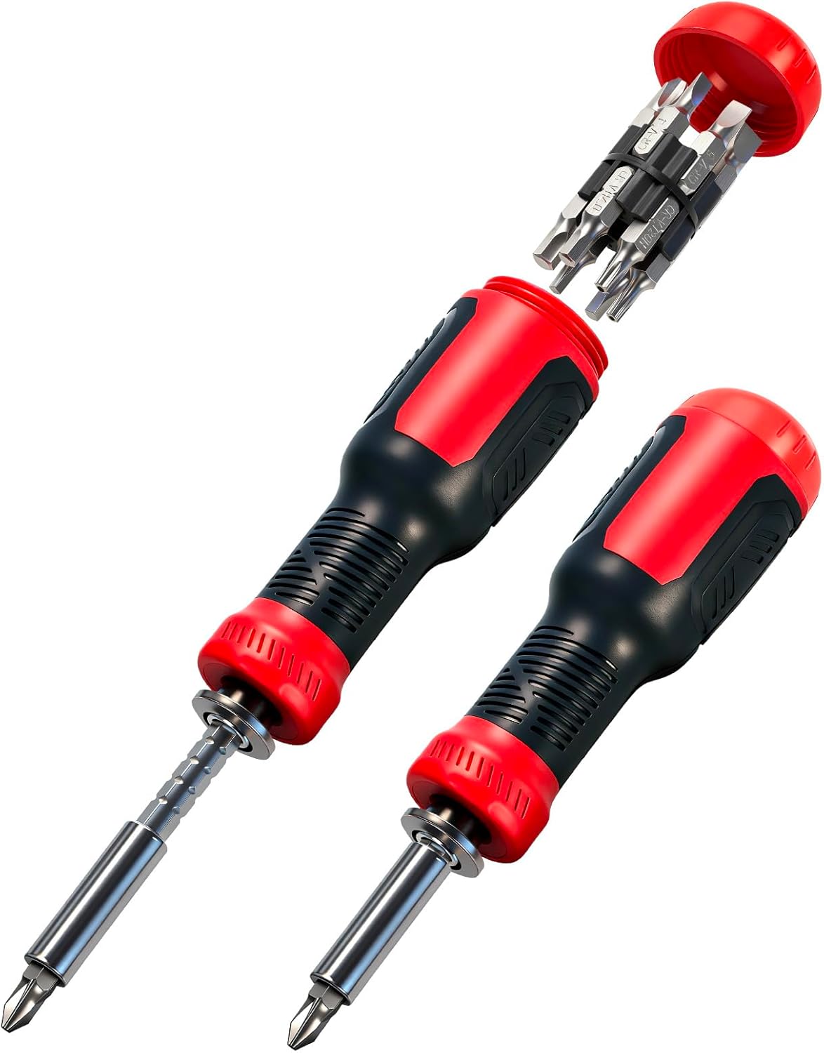 Multiuse Screwdriver 13-in-1 with Adjustable Shaft, All in One Screwdriver Set with Phillips, Flathead, Hex, Torx Security, Robertson/Square and 1/4 Nut Driver/Bit Holder