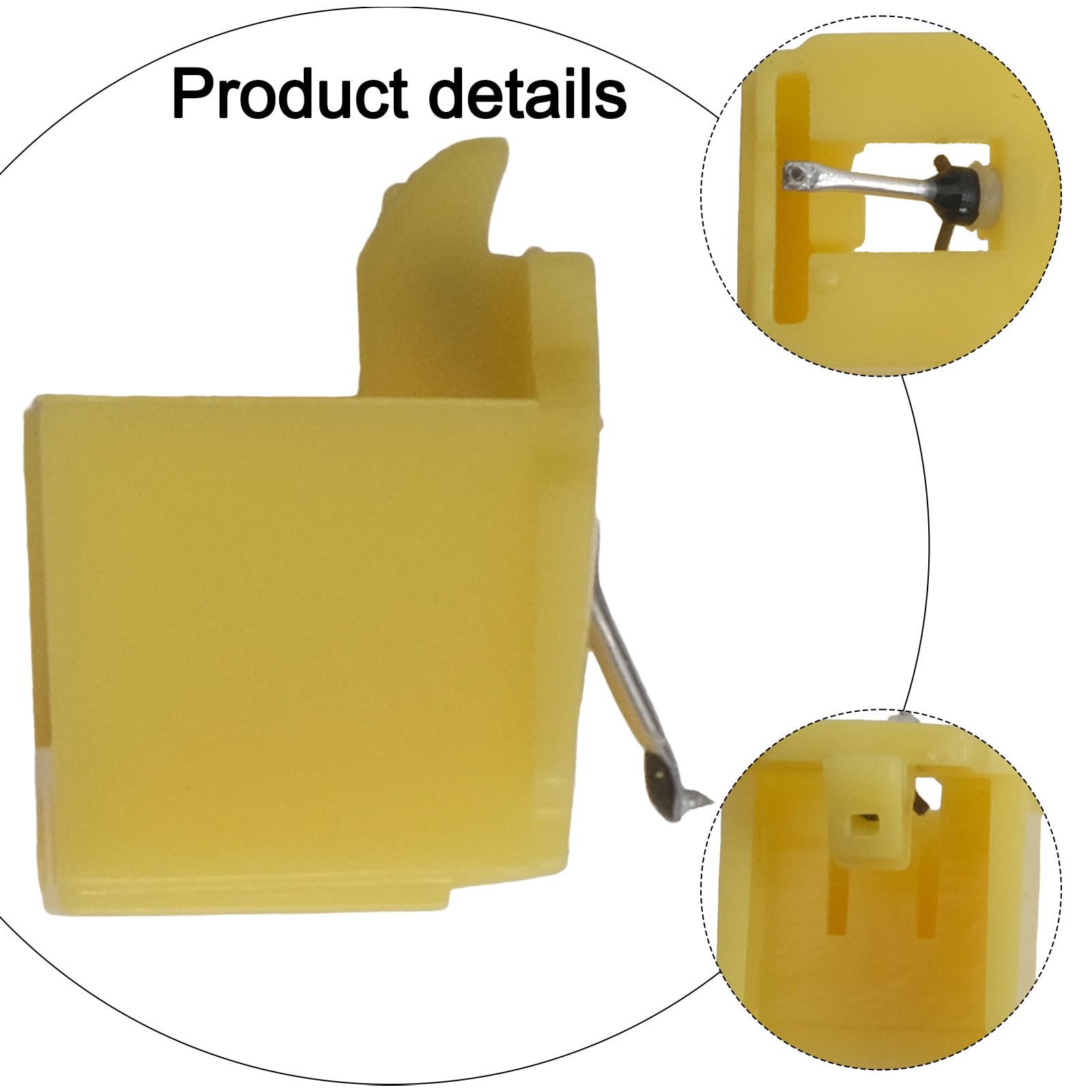 ReadyWired Black Headshell with Cartridge Stylus for JVC QL-5, QL-A5, QL-7, QL-8, QL-10, L-A55, L-F66