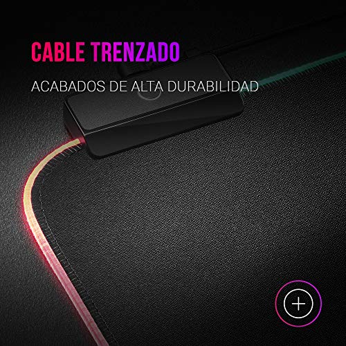 MARSGAMING MMPRGBL, Tappetino da Gioco, Chroma RGB, Nanotextile, 365x265x4mm, Nero - Mousepad - Immagine 4