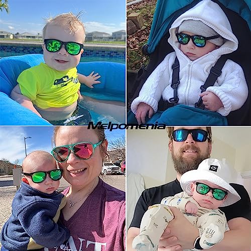 Baby Sunglasses with Strap Polarized Bendable Flexible Infant Sunglasses for Toddlers Newborns 0-24 Months2