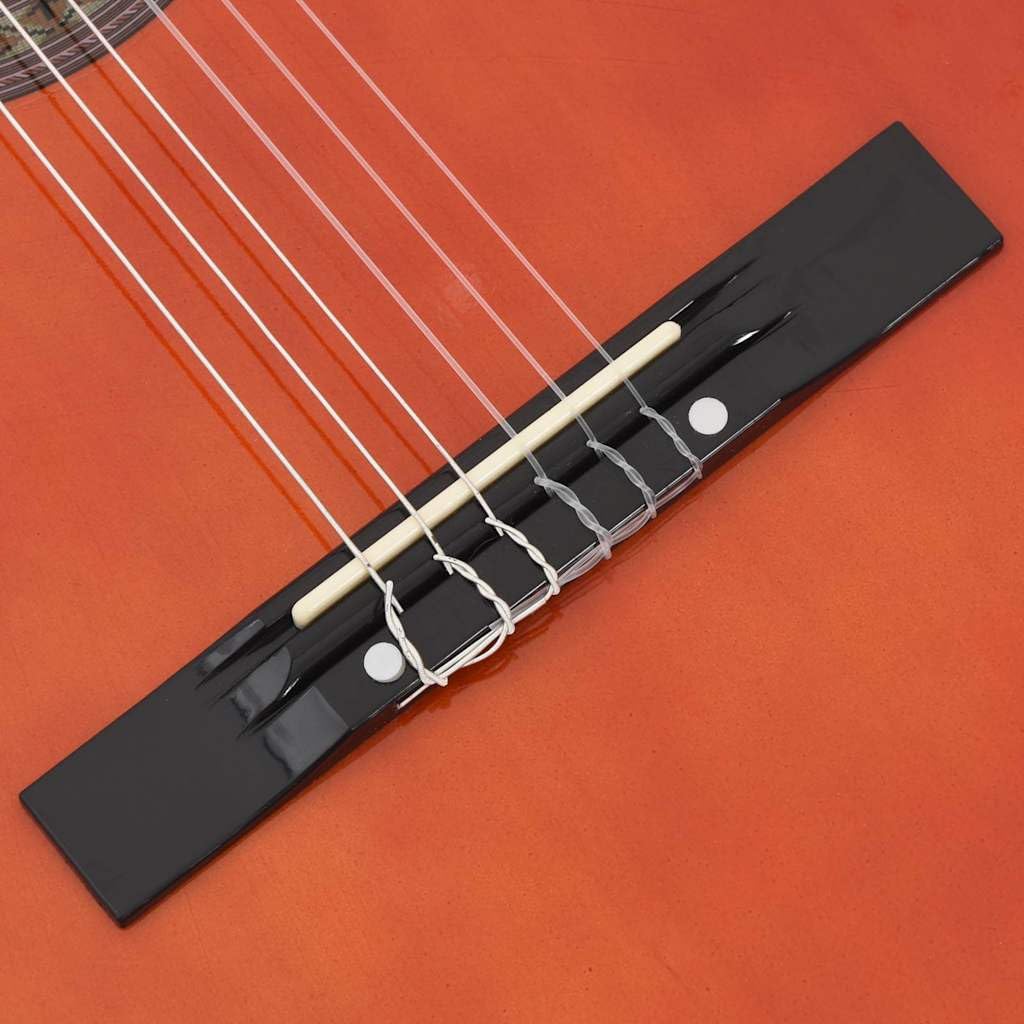 Klassische Gitarre für Anfänger 4/4 39 Zoll Lindenholz akustisches Zupfinstrument für Kinder und Erwachsene mit Gurt Tasche Stimmgerät Zubehör ideal zum Lernen und Üben