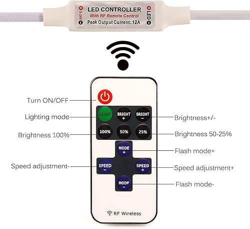 Miniatura 10 de BooYu RGBW - Puerta trasera de cristal para puerta de elevación, barra de luz LED, RF, inalámbrica, para puerta trasera, para campamento, puerta