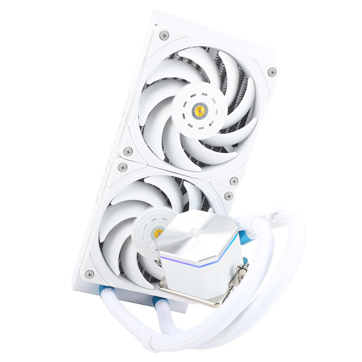 Thermalright Frozen Edge 240 White, Enfriador de agua líquida para CPU con ventilador PWM de 120mm,Disipador de agua integrado para AMD/AM4/AM5, Intel LGA1700/1851/1150/1151/1200