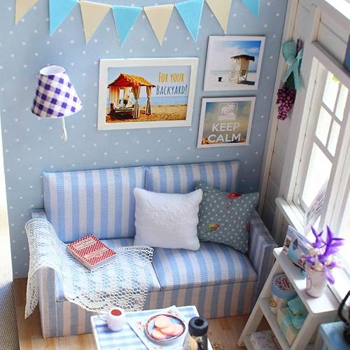 Miniatura 4 de Danni Muebles DIY Casa de muñecas de madera Miniatura Casa de muñecas Muebles Kit Puzzle hecho a mano Dollhouse Juguetes para niños regalos