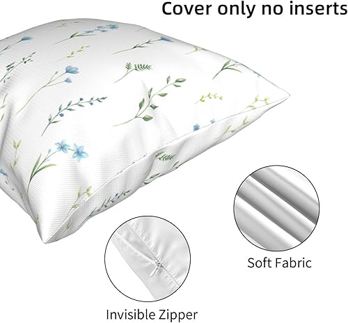 Miniatura 4 de Gebski Fundas de almohada con diseño de flores silvestres de acuarela de 16 x 16 pulgadas, almohadas para sofá, exteriores, fundas de almohada