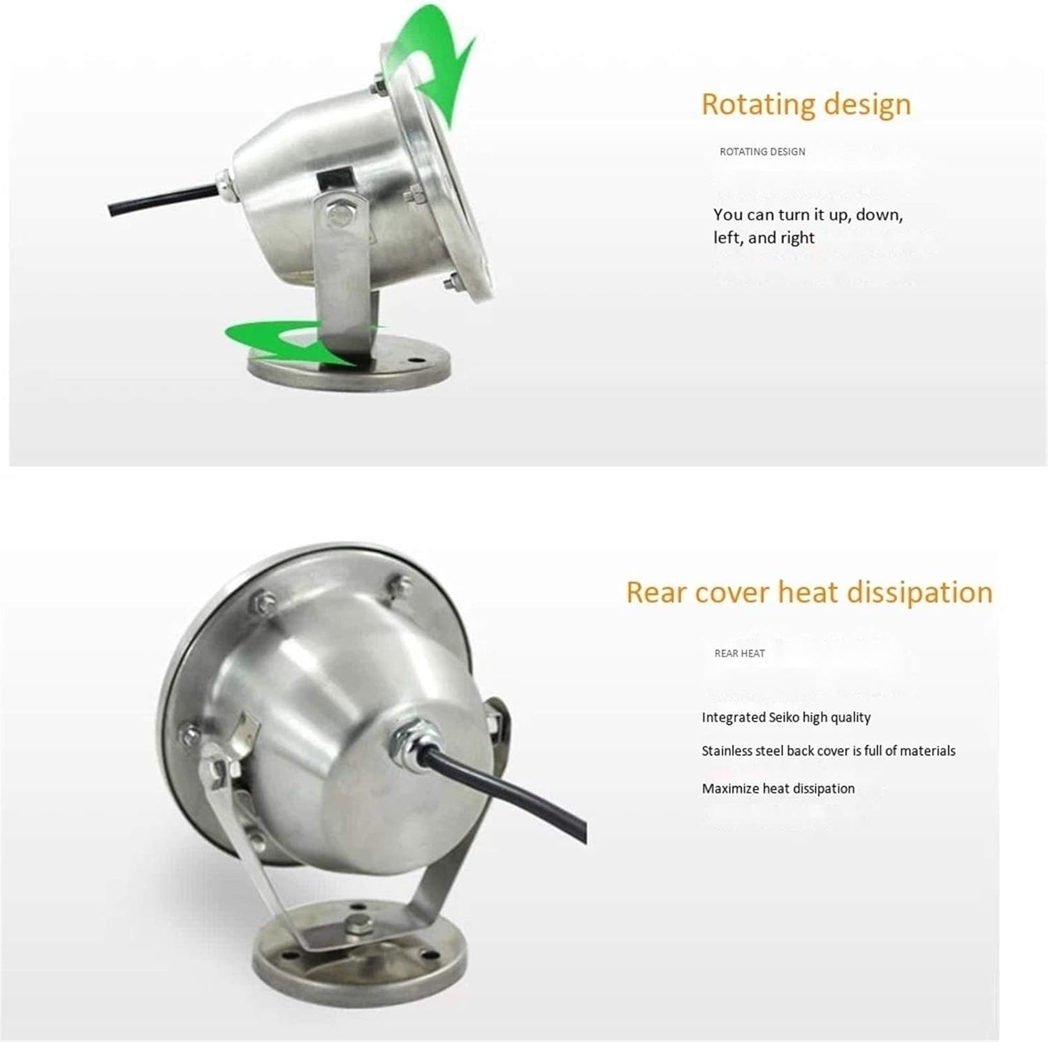 360° Adjustable Pond Lights - IP68 Waterproof LED Landscape Spotlights, Submersible 12W & 3W Low Voltage Underwater Lights for Fountains & Ponds (Red & White)