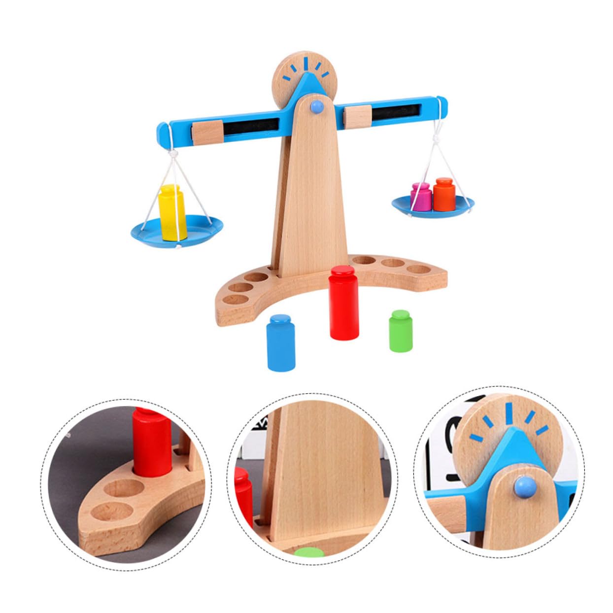 Balancín de Madera Educativo para Niña Juguete Didáctico de Equilibrio para Desarrollo Creativo Material Seguro y Duradero Regalo para Aprendizaje Temprano
