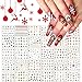 Kalolary 30 fogli Adesivi per nail art natalizi, 3D Decalcomanie autoadesive per nail art impermeabili Snowflake Elk pupazzo di neve Adesivi per unghie Per la decorazione delle unghie natalizie