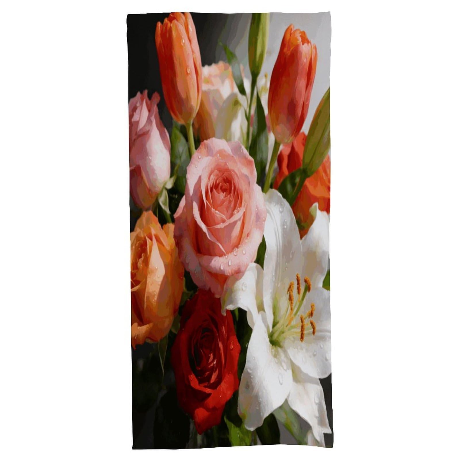 Fodpand Style Morning Dew And Flame Bath Towel, Highly Absorbent & Quick Drying Beach Towel, Compact & Lightweight Pool Towel For Bathroom, Beach, Pool, Gym, Spa, And Hotel Use