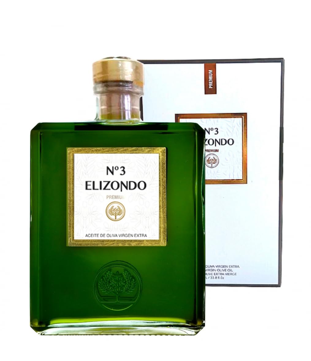 Elizondo Nº3 | Aceite de Oliva Virgen Extra Variedad Picual 1 Litro (Con Estuche)