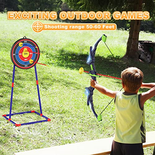 Kmuxilal 8009 2 Pack Kids Bow And Arrow Set With Led Flash Lights, 14 Suction Cup Arrows And Fluorescence Standing Target-Perfect Indoor And Outdoor Archery Set Toy Gift thumb #7