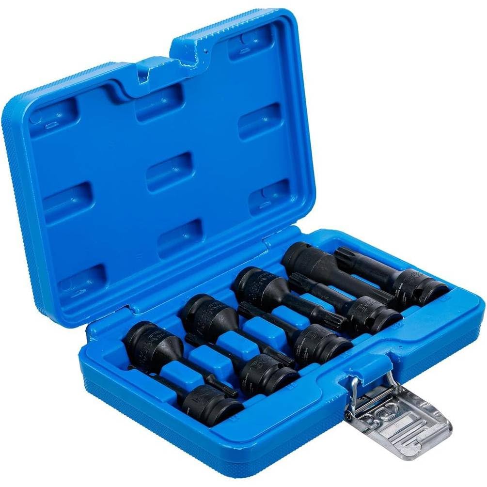 D-Work - Set di boccole a percussione, 12,5 mm (1/2), dentizione multipla interna XZN M4-M16-9 pezzi, resistente e polivale