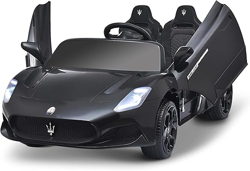 Blitzshark Maserati MC20 4WD - Vehículo eléctrico para niños de 12 V, 2 plazas, con licencia Maserati MC20 4WD, auto de batería grande de 10 AH, con