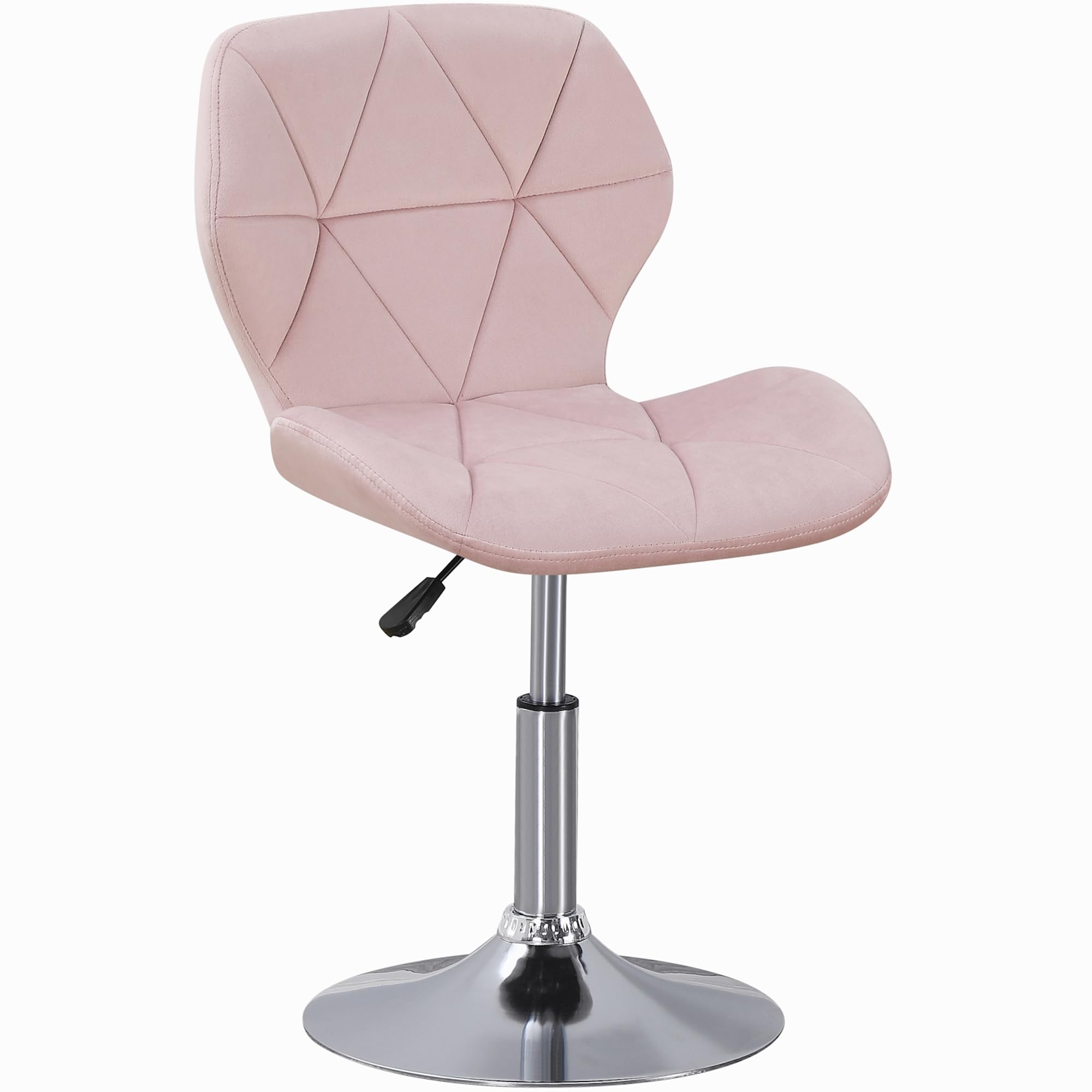 Charles Jacobs Static Swivel Geometric Design Chair with Adjustable Height - Pink Velvet โ image 1
