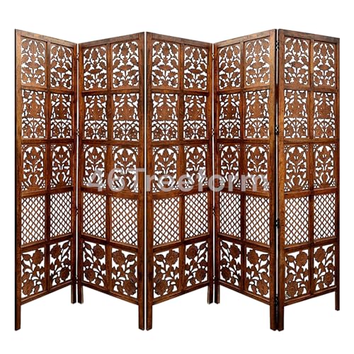 Image of Wooden Room Partition /Screen /Room Divider /Room Separator for Livng Room Bedroom Home Office Restarurant Hallway 20Inches Wide (5 Panel 6 Feet)