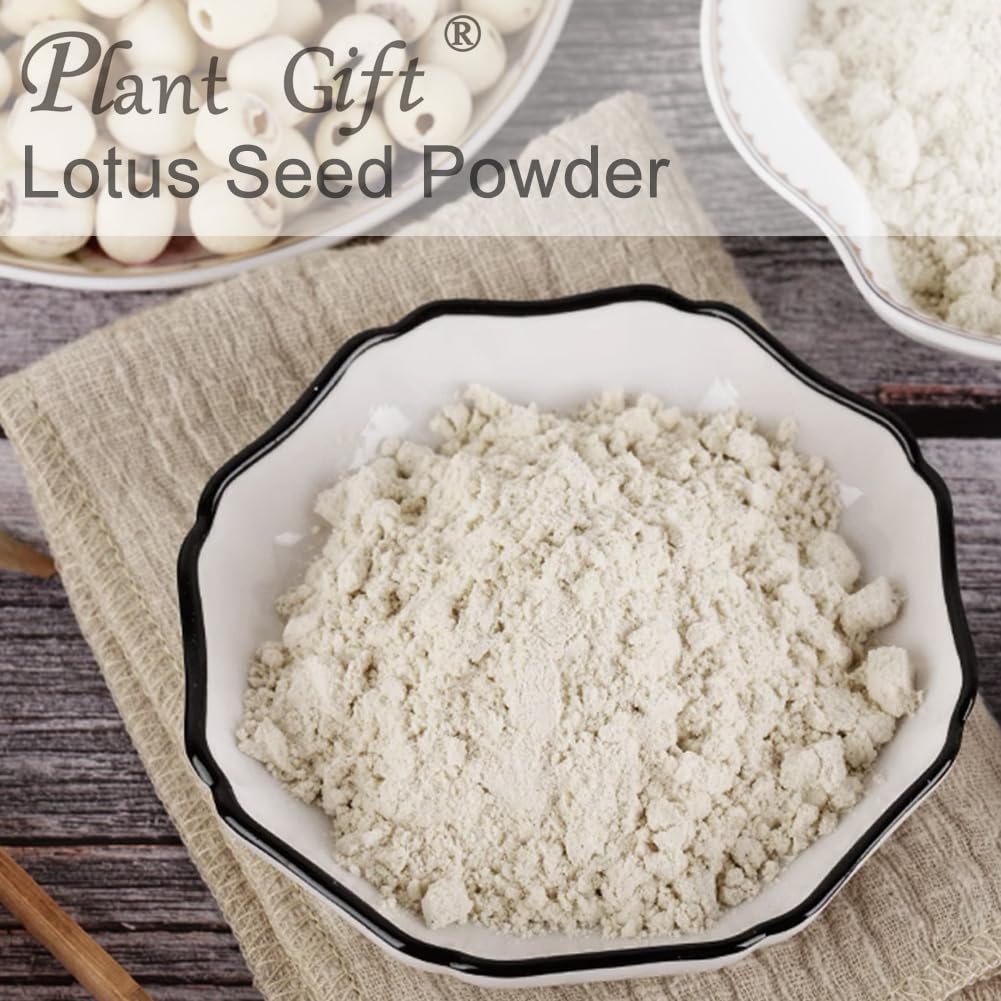 100% Natural Pure Lotus Seed Powder 100g/3.52oz 莲子粉 polvo de semilla de loto para panadería y bebidas, | sin conservantes, liofilizado, sin azúcar añadido