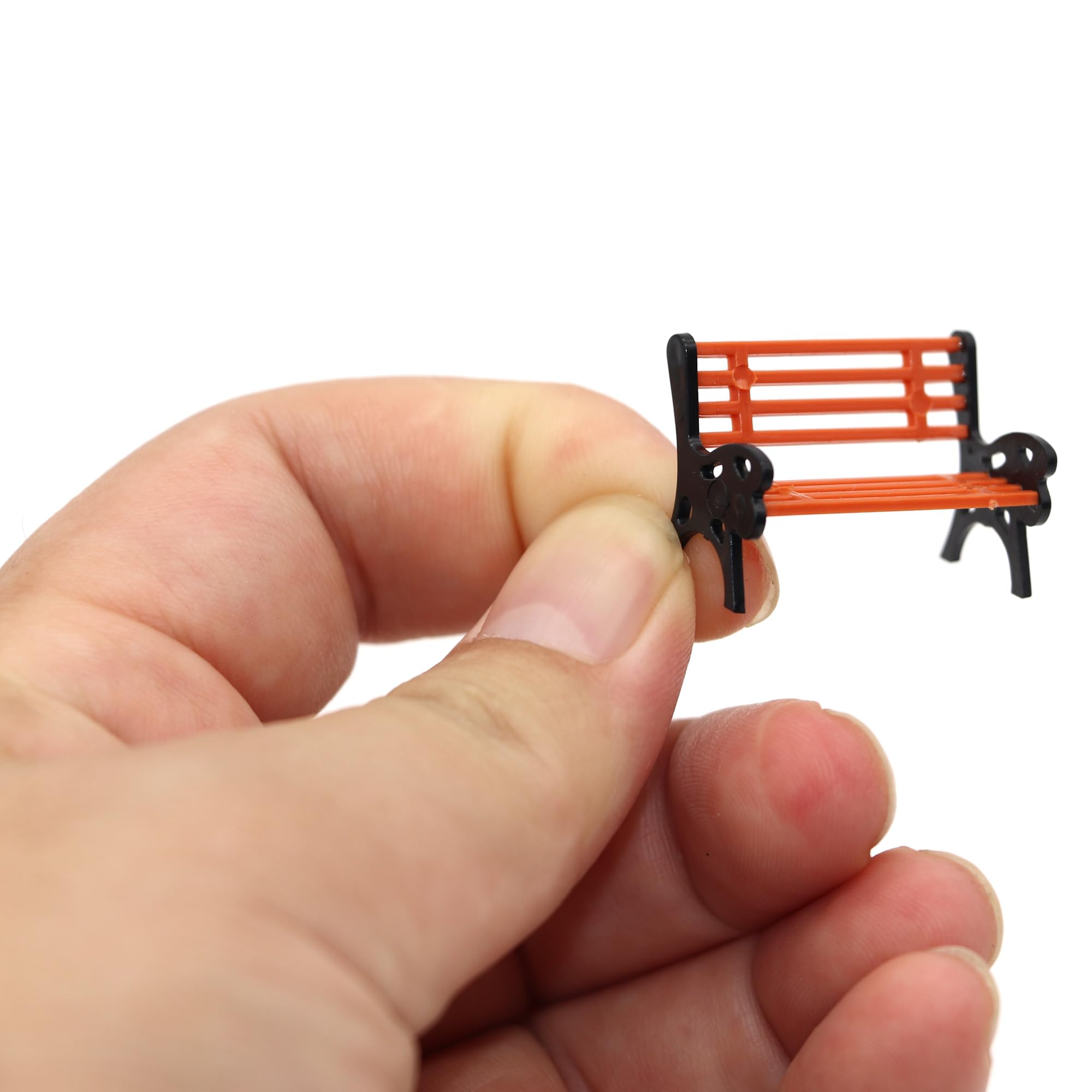 CWBPING 15 pcs O Scale Model Park Benches Platform Settee M205