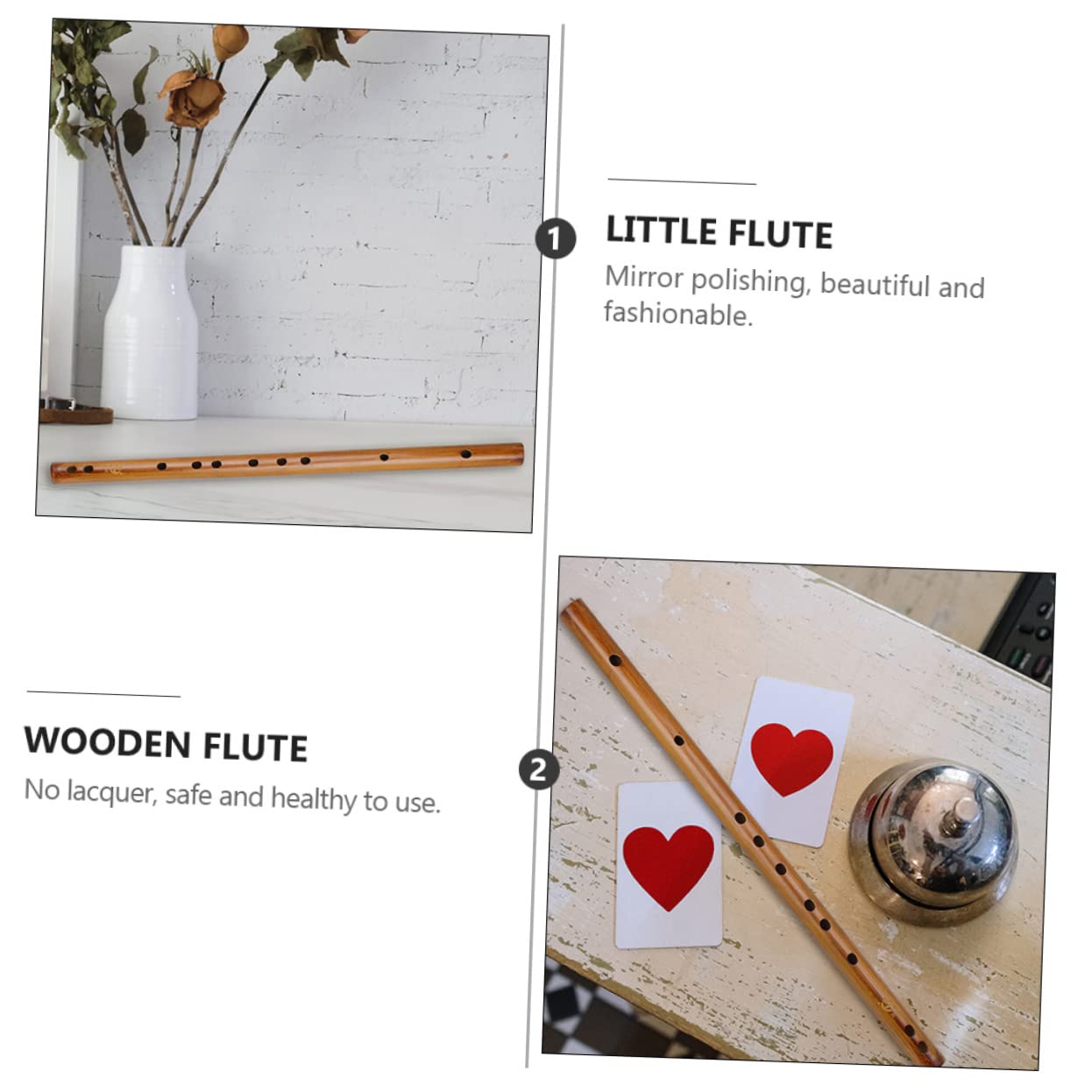 Flûte En Bois Pour Débutants Petit De Rangement Pour Flûte Clé C Poli Miroir Facile À Souffler