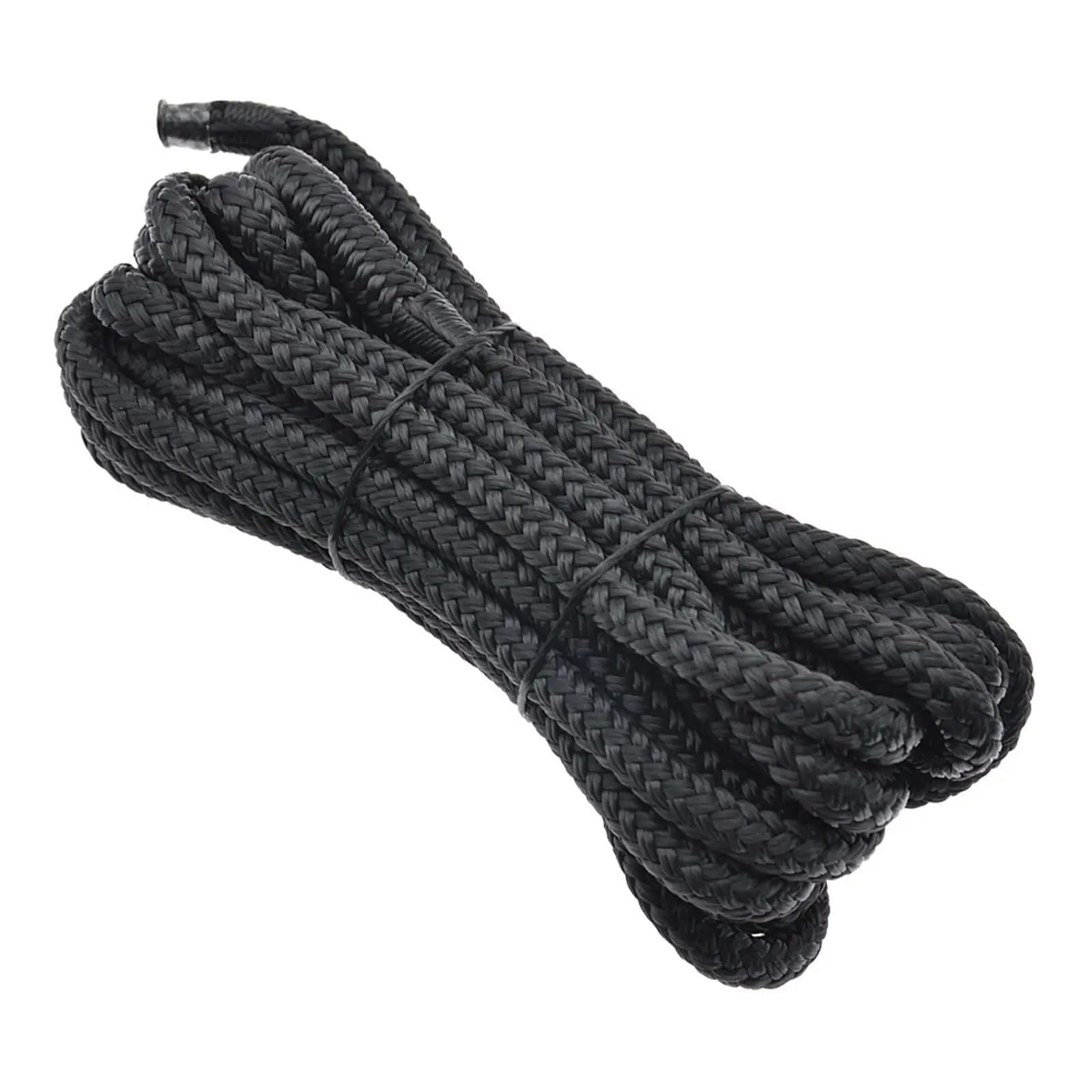 Soywim One Color Mooring Rope, Double Braid Nylon Dockline Marine And Pontoon Accessories With Spliced Loop