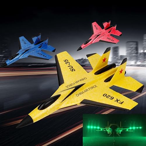 Miniatura 5 de Feamos Fmingdou Avión Rc, avión RC realista SU-35 Fighter EPP Avión de espuma para niños Fácil vuelo antichoque Control remoto avión para niños 13.0