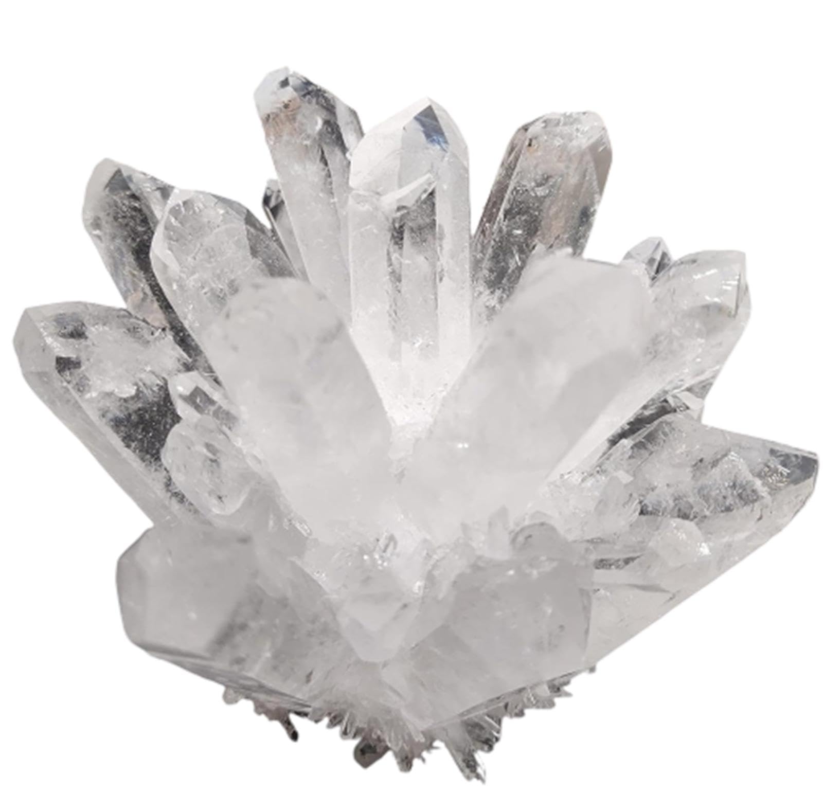 BJXKHFPIV Crystal White Clear Crystal Cluster Stones Raw Crystal Stone Crystal Point Geode Home Decoration Housewarming Gift,200-300g
