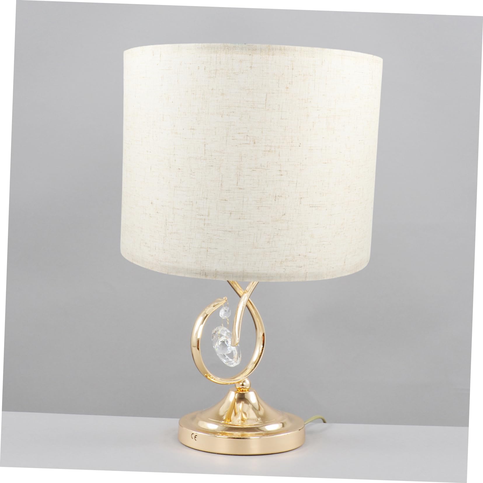 Hemobllo Pantalla Lámpara Mesa de Lino Beige Redonda para Lámparas Sobremesa Función Protectora y Diseño Simple Adecuado para Oficina y Hotel