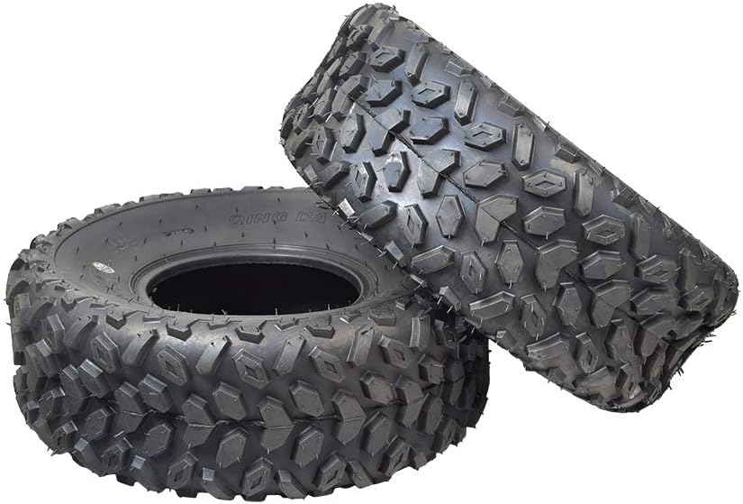 AlveyTech 19x7.00-8 Off-Road Mini Bike Tires (Set of 2) (QD112 Knobby Tread)
