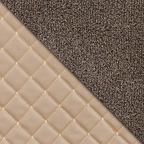 Image of Antiskid Premium 7D Car Mat Full Set for Toyota Etios 2010-16 || Luxury Leather Dual-Stitch Full Set 7D Car Floor Mat || 100% Waterproof ||Color: Beige Beige