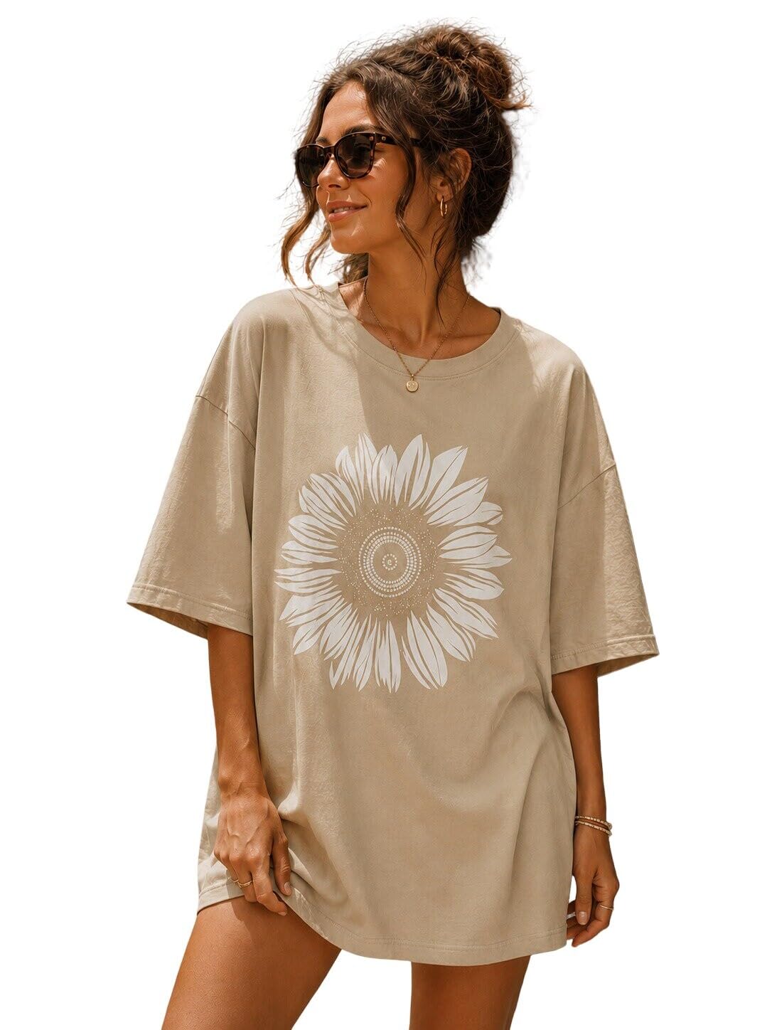 colorchakra Cotton Oversized Tshirt for Womens Down Shoulder Loose fit t-Shirt Women Baggy Style Oversize t-Shirt Korean fit-picture-41