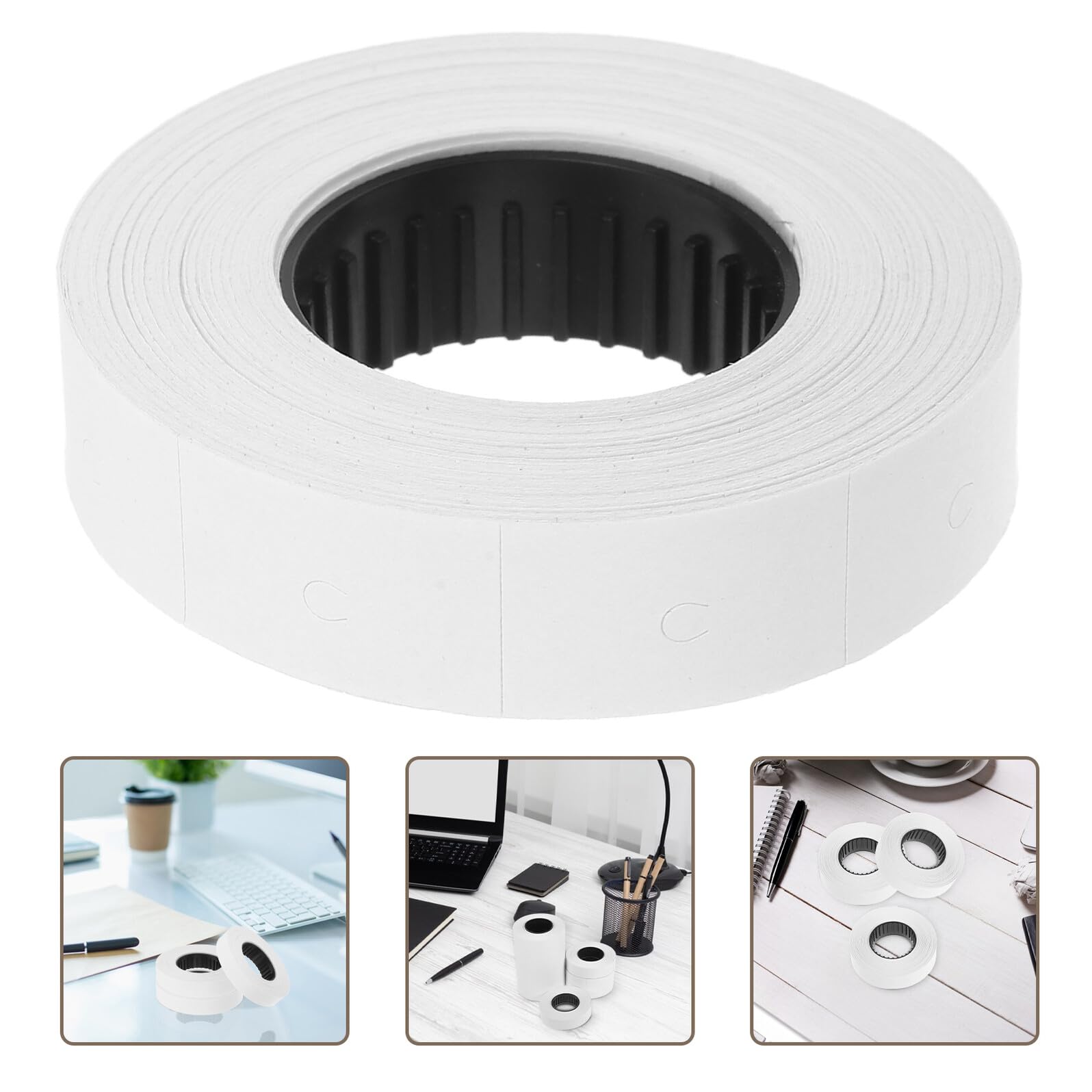 30 Rouleaux Étiquettes Prix Blanches pour Pistolet Étiqueteuse Série 6600 - Accessoires Papier Autocollant pour Marquage Prix Étiquettes par Rouleau Lot pour Organisation et