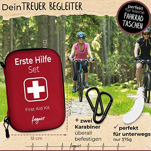 Erste Hilfe Set Outdoor - Inhalte Deutsche DIN 13167 + Burncare + Notfallpfeife, First Aid Kit Outdoor, Erste Hilfe Set Fahrrad, Erste Hilfe Set Wandern, Reiseapotheke gefüllt von freigeist - Image 4