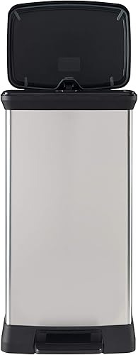 Miniatura 8 de Curver Tapa en acero inoxidable como acabado, reciclaje perfecto para uso doméstico en interiores para eliminación de basura, 50 litros, metálico