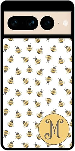 Honey Bumble Bee Personalized Black Rubber Phone Case Compatible With Google Pixel 10, 10 Pro, 10 Pro XL, 9a, 9 Pro, Pixel 9, Pixel 9 Pro XL, 8a, 8