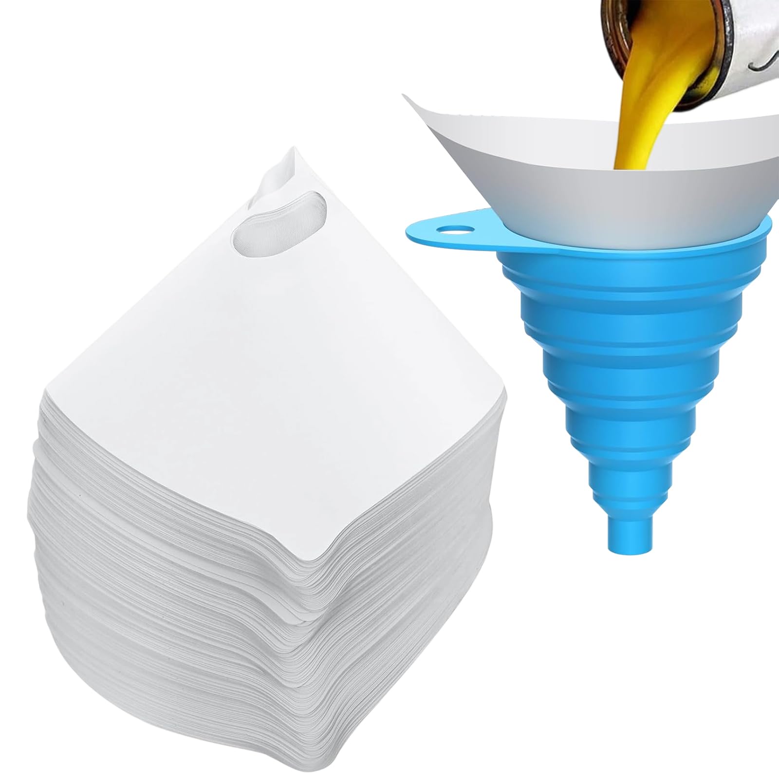 100 Lacksieb - Resin Filter = Papier Lacksiebe - Geeignet FüR Verschiedene SprüH- Und FiltrationsbedüRfnisse, Geeignet FüR Die Filterung Von EssöLen, Frostschutzmittel, öLen, Tees