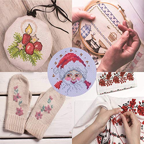 Peirich Stickgarn Kreuzstichfäden, 104 Farben Stickgarne mit Organizer Aufbewahrungsbox Stickgarn Armband String Stickset 43 Stück Kreuzstichwerkzeuge