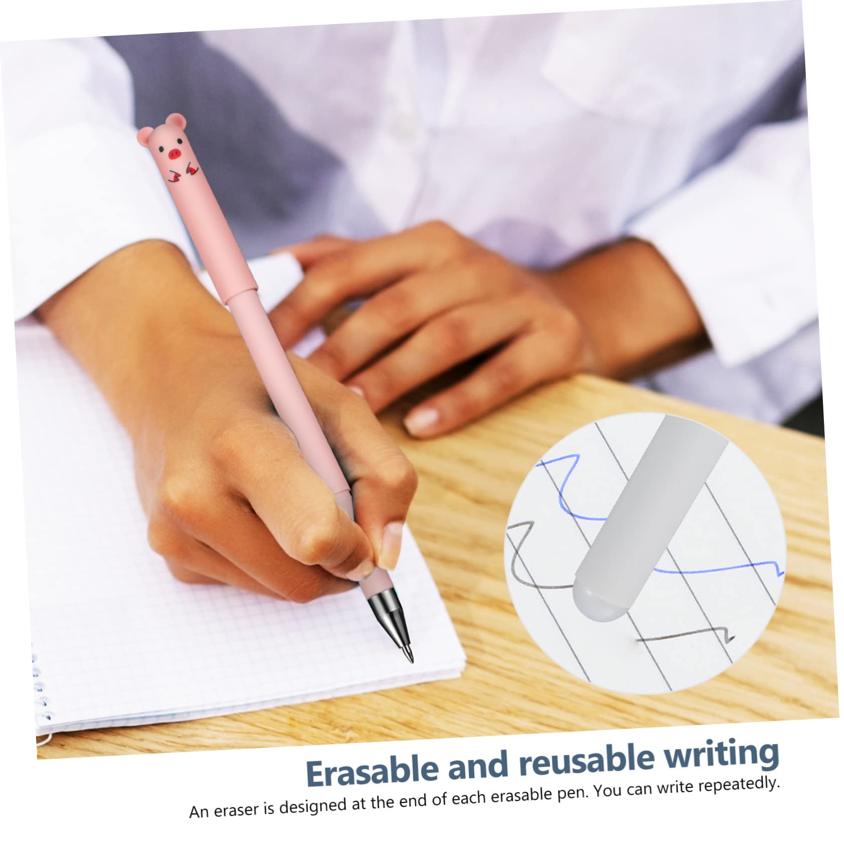 Lurrose Stylo Effaçable Animaux 40 Pièces Stylo à Bille Effaçable s Marqueurs s Fournitures De Papeterie Pour Étudiants s De Signature Mignons Pour Étudiant