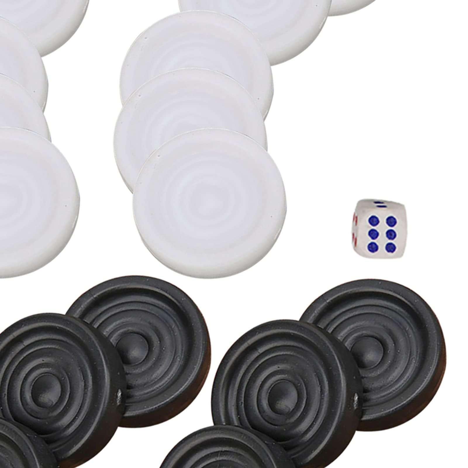 Backgammon in Bianco E Nero Scacchi Backgammon in Plastica Dama per Bambini Giocattolo Diametro 22mm