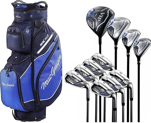 MacGregor VIP Mens 12 Piece Steel Complete Golf Set & MacTec Cart Bag.