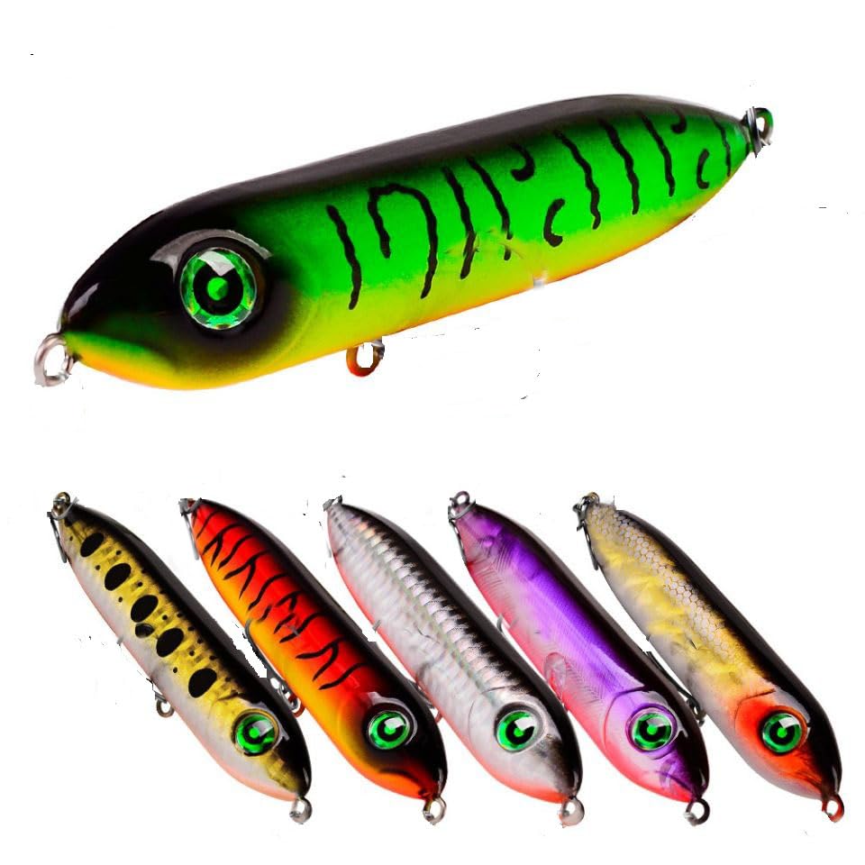 6pcs 10cm Catfish Rattling Line Floatpopper Lure