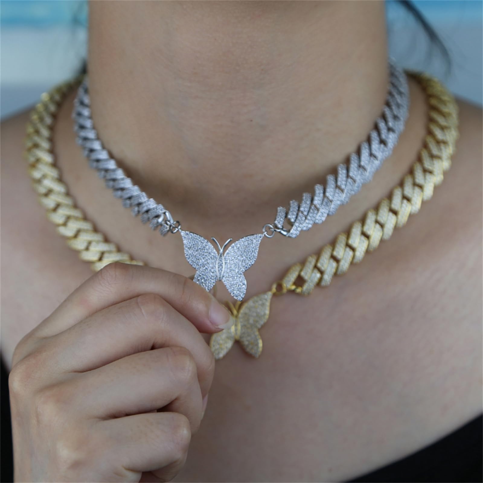 Collar Vintage Collar Colgante Mariposa Mujer Hip Hop Personalidad Collar Navidad Vacaciones Ocio Aniversario Joyería