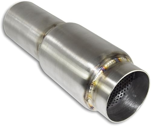 Stainless Headers Mfg. Silenciador de carreras de bala de salida extendida de acero inoxidable de 2.5 x 4 pulgadas, fabricado en Estados Unidos