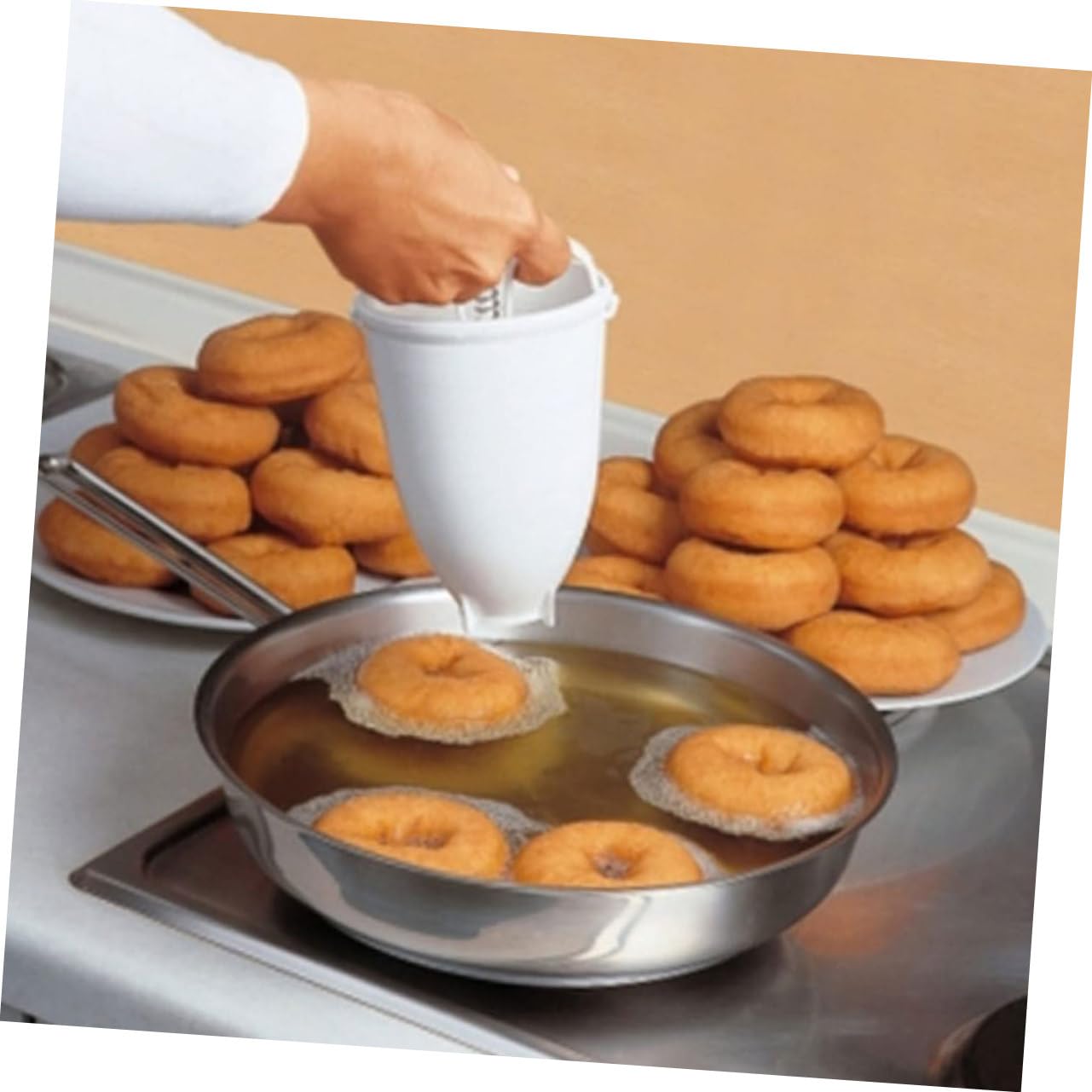 Garneck 2pcs Doughnut Maker Machine Manual Doughnut Tool Diy Donut Making Kit Creative Doughnut Mold for Kitchen Home Baking Accessory