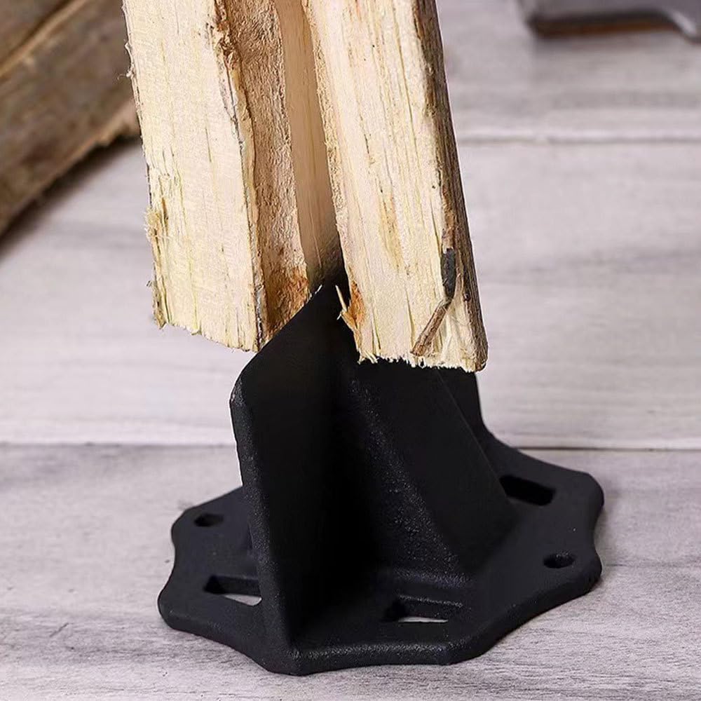 Holzspalter Manuell, Kleiner Stahlguss Holzspaltkeil, Tragbarer Brennholzspalter mit Aufbewahrungstasche und Schrauben für Zuhause, Campingplatz und mehr